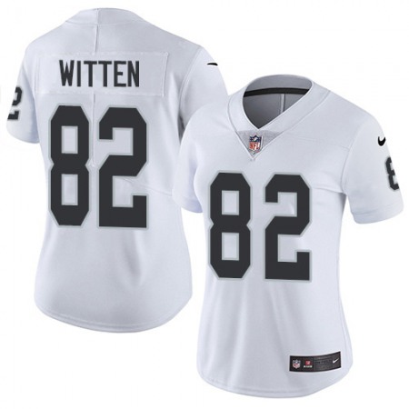 Nike Raiders #82 Jason Witten White Women's Stitched NFL Vapor Untouchable Limited Jersey