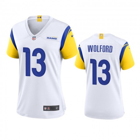 Los Angeles Rams #13 John Wolford Women's Nike Alternate Game NFL Jersey - White