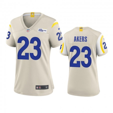 Los Angeles Rams #23 Cam Akers Women's Nike Game NFL Jersey - Bone