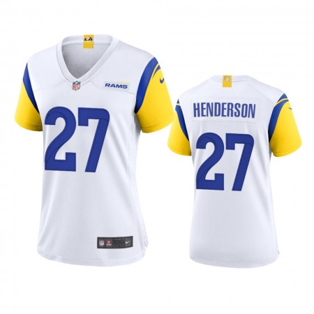 Los Angeles Rams #27 Darrell Henderson Women's Nike Alternate Game NFL Jersey - White