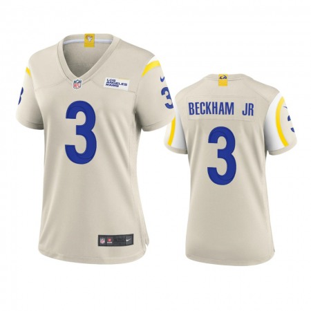 Los Angeles Rams #3 Odell Beckham Jr. Women's Nike Game NFL Jersey - Bone