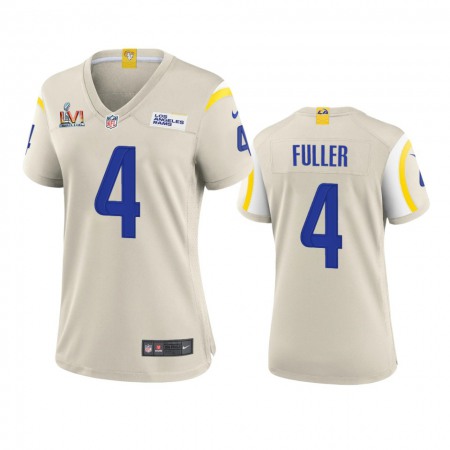 Los Angeles Rams #4 Jordan Fuller Women's Super Bowl LVI Patch Nike Game NFL Jersey - Bone