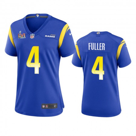 Los Angeles Rams #4 Jordan Fuller Women's Super Bowl LVI Patch Nike Game NFL Jersey - Royal