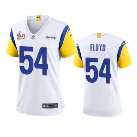 Los Angeles Rams #54 Leonard Floyd Women's Super Bowl LVI Patch Nike Alternate Game NFL Jersey - White