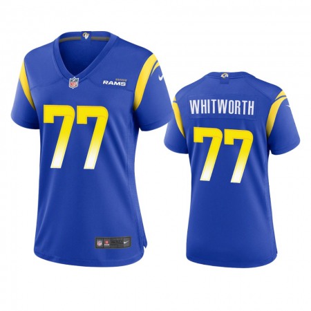 Los Angeles Rams #77 Andrew Whitworth Women's Nike Game NFL Jersey - Royal
