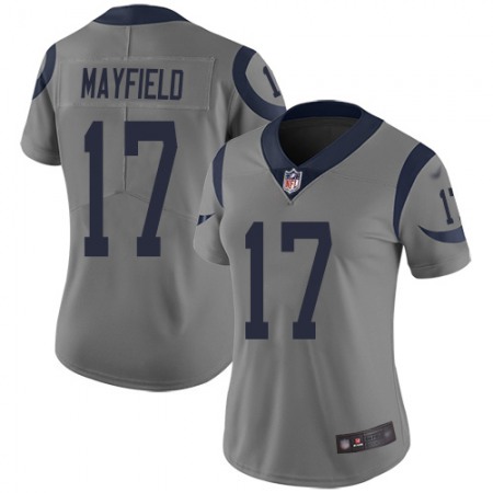 Nike Rams #17 Baker Mayfield Gray Women's Stitched NFL Limited Inverted Legend Jersey