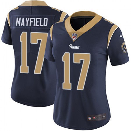 Nike Rams #17 Baker Mayfield Navy Blue Team Color Women's Stitched NFL Vapor Untouchable Limited Jersey