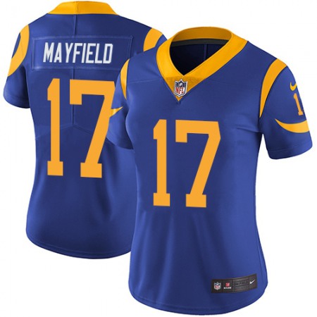 Nike Rams #17 Baker Mayfield Royal Blue Alternate Women's Stitched NFL Vapor Untouchable Limited Jersey