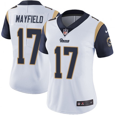 Nike Rams #17 Baker Mayfield White Women's Stitched NFL Vapor Untouchable Limited Jersey
