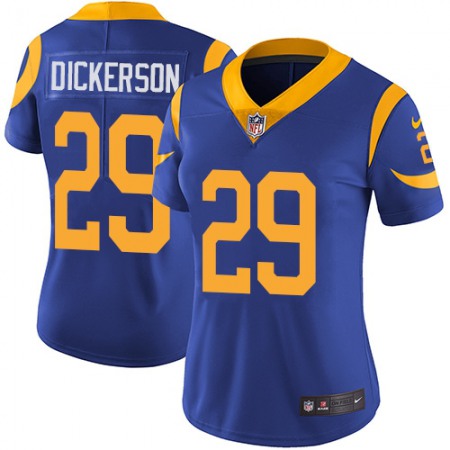 Nike Rams #29 Eric Dickerson Royal Blue Alternate Women's Stitched NFL Vapor Untouchable Limited Jersey