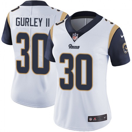 Nike Rams #30 Todd Gurley II White Women's Stitched NFL Vapor Untouchable Limited Jersey