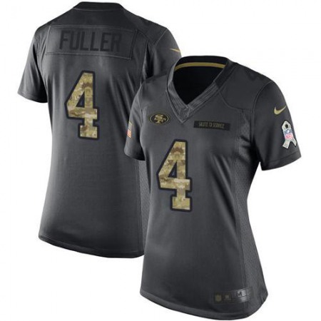 Nike Rams #4 Jordan Fuller Black Women's Stitched NFL Limited 2016 Salute to Service Jersey