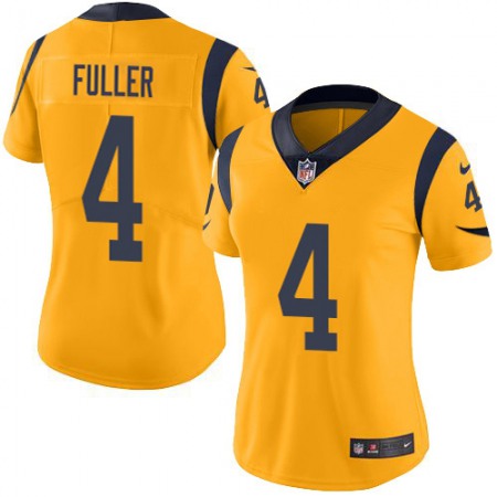 Nike Rams #4 Jordan Fuller Gold Women's Stitched NFL Limited Rush Jersey