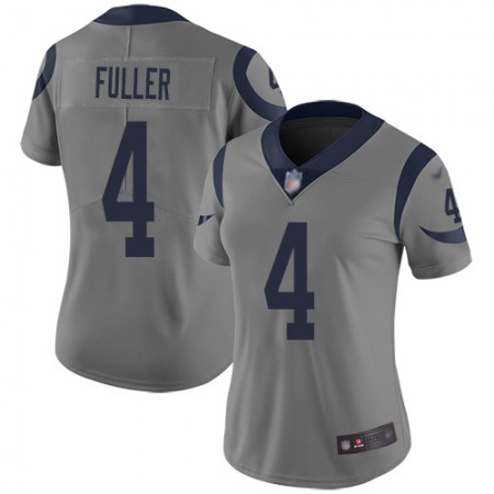 Nike Rams #4 Jordan Fuller Gray Women's Stitched NFL Limited Inverted Legend Jersey