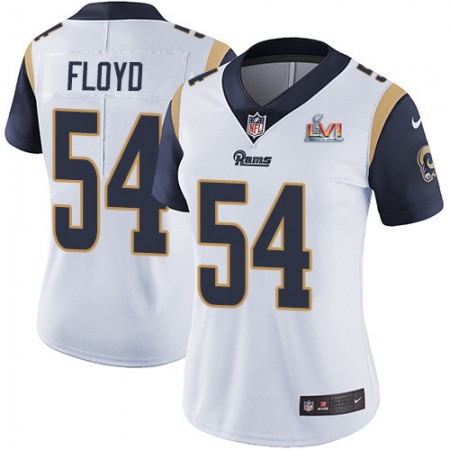 Nike Rams #54 Leonard Floyd White Super Bowl LVI Patch Women's Stitched NFL Vapor Untouchable Limited Jersey