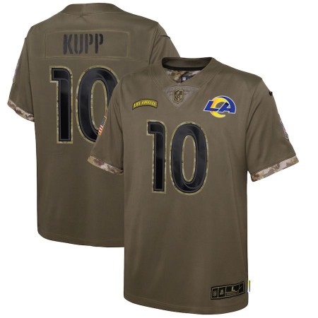 Los Angeles Rams #10 Cooper Kupp Nike Youth 2022 Salute To Service Limited Jersey - Olive