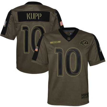 Los Angeles Rams #10 Cooper Kupp Olive Nike Youth 2021 Salute To Service Game Jersey