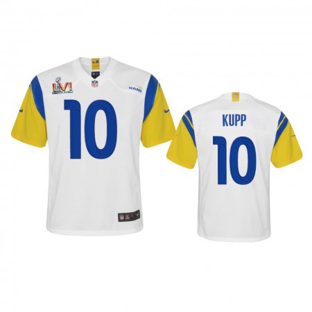 Los Angeles Rams #10 Cooper Kupp Youth Super Bowl LVI Patch Nike Alternate Game NFL Jersey - White