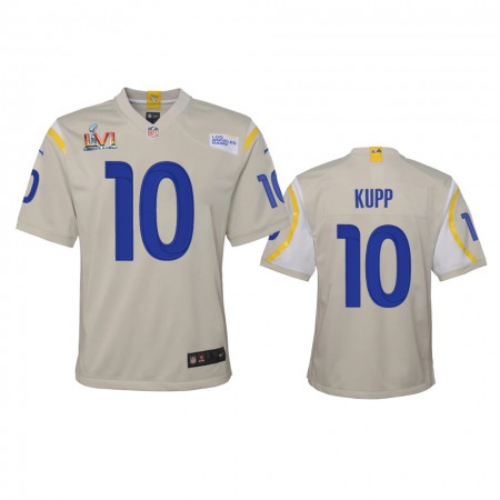 Los Angeles Rams #10 Cooper Kupp Youth Super Bowl LVI Patch Nike Game NFL Jersey - Bone