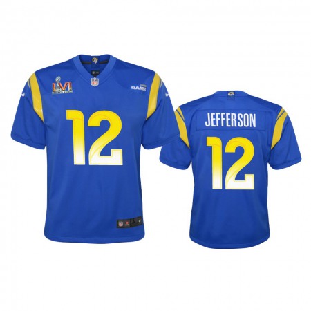 Los Angeles Rams #12 Van Jefferson Youth Super Bowl LVI Patch Nike Game NFL Jersey - Royal