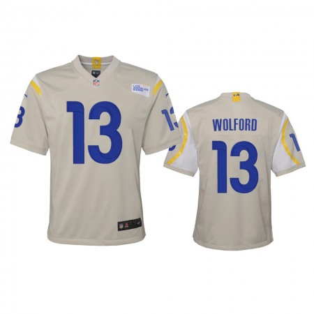 Los Angeles Rams #13 John Wolford Youth Nike Game NFL Jersey - Bone