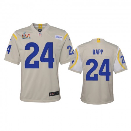 Los Angeles Rams #24 Taylor Rapp Youth Super Bowl LVI Patch Nike Game NFL Jersey - Bone