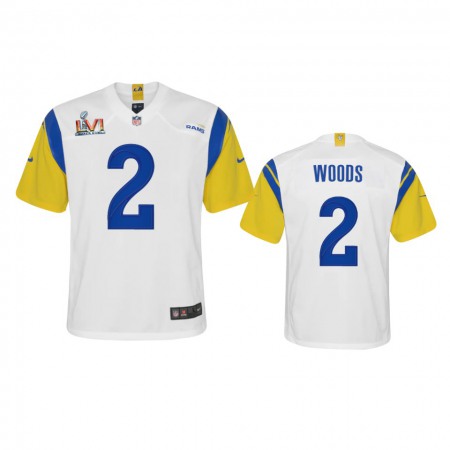 Los Angeles Rams #2 Robert Woods Youth Super Bowl LVI Patch Nike Alternate Game NFL Jersey - White