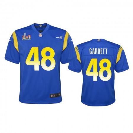 Los Angeles Rams #48 Chris Garrett Youth Super Bowl LVI Patch Nike Game NFL Jersey - Royal