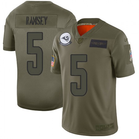 Los Angeles Rams #5 Jalen Ramsey Youth Nike 2019 Camo Salute To Service Limited NFL Jersey
