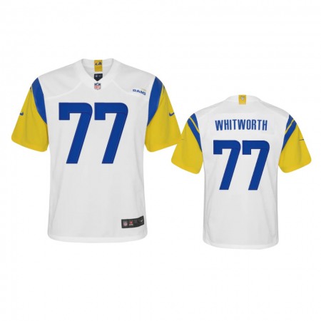 Los Angeles Rams #77 Andrew Whitworth Youth Nike Alternate Game NFL Jersey - White