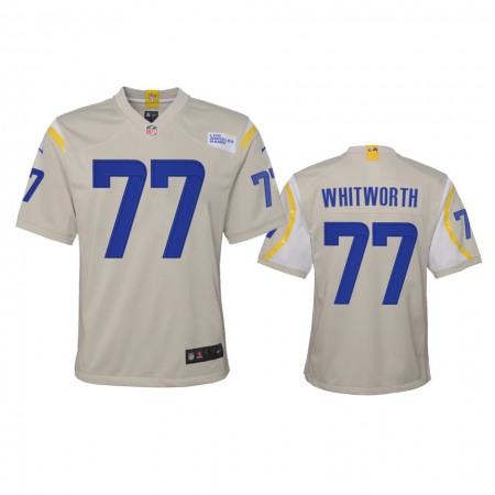 Los Angeles Rams #77 Andrew Whitworth Youth Nike Game NFL Jersey - Bone