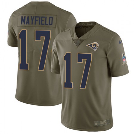 Nike Rams #17 Odell Beckham Jr. Olive Youth Stitched NFL Limited 2017 Salute To Service Jersey