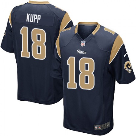 Nike Rams #18 Cooper Kupp Navy Blue Team Color Youth Stitched NFL Elite Jersey