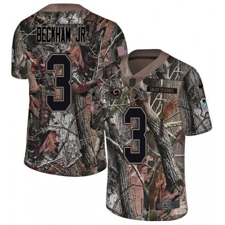 Nike Rams #3 Odell Beckham Jr. Camo Youth Stitched NFL Limited Rush Realtree Jersey