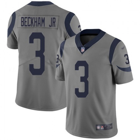 Nike Rams #3 Odell Beckham Jr. Gray Youth Stitched NFL Limited Inverted Legend Jersey