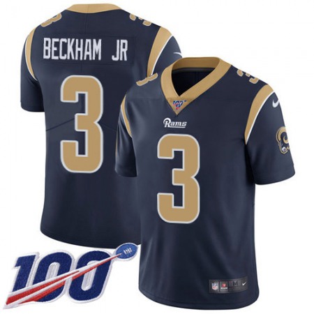 Nike Rams #3 Odell Beckham Jr. Navy Blue Team Color Youth Stitched NFL 100th Season Vapor Untouchable Limited Jersey