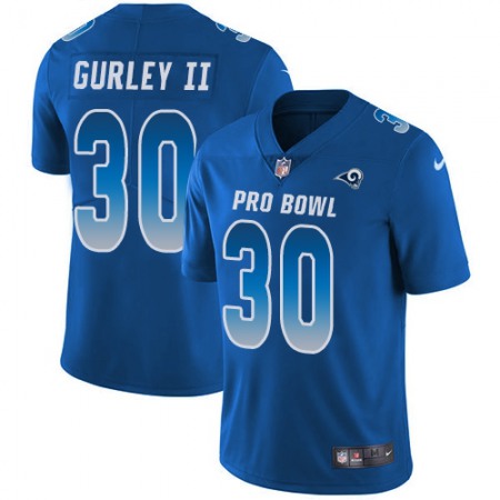 Nike Rams #30 Todd Gurley II Royal Youth Stitched NFL Limited NFC 2019 Pro Bowl Jersey