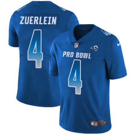 Nike Rams #4 Greg Zuerlein Royal Youth Stitched NFL Limited NFC 2018 Pro Bowl Jersey