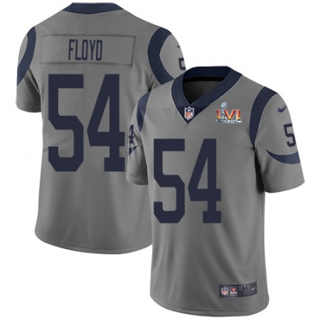 Nike Rams #54 Leonard Floyd Gray Super Bowl LVI Patch Youth Stitched NFL Limited Inverted Legend Jersey