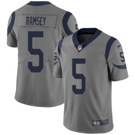 Nike Rams #5 Jalen Ramsey Gray Youth Stitched NFL Limited Inverted Legend Jersey