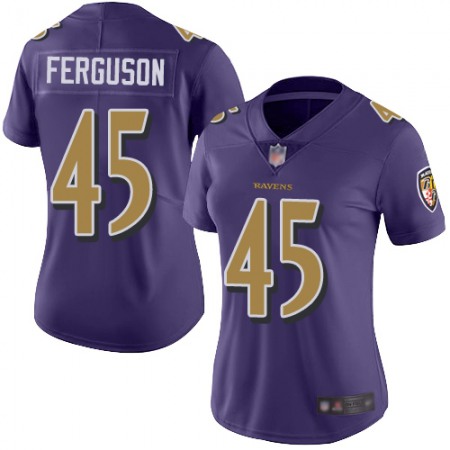 Nike Ravens #45 Jaylon Ferguson Purple Women's Stitched NFL Limited Rush Jersey