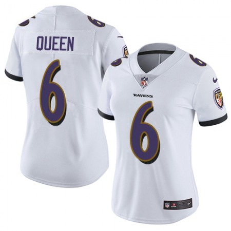 Nike Ravens #6 Patrick Queen White Women's Stitched NFL Vapor Untouchable Limited Jersey