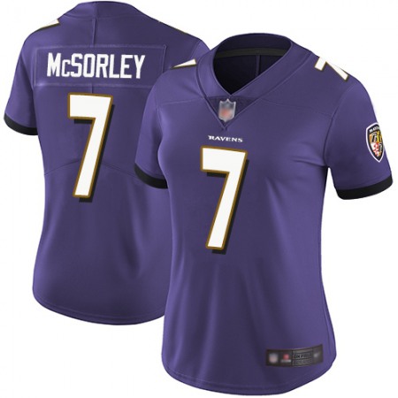 Nike Ravens #7 Trace McSorley Purple Team Color Women's Stitched NFL Vapor Untouchable Limited Jersey