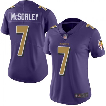 Nike Ravens #7 Trace McSorley Purple Women's Stitched NFL Limited Rush Jersey