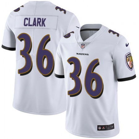 Nike Ravens #36 Chuck Clark White Youth Stitched NFL Vapor Untouchable Limited Jersey