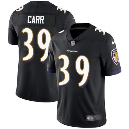 Nike Ravens #39 Brandon Carr Black Alternate Youth Stitched NFL Vapor Untouchable Limited Jersey