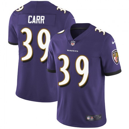 Nike Ravens #39 Brandon Carr Purple Team Color Youth Stitched NFL Vapor Untouchable Limited Jersey
