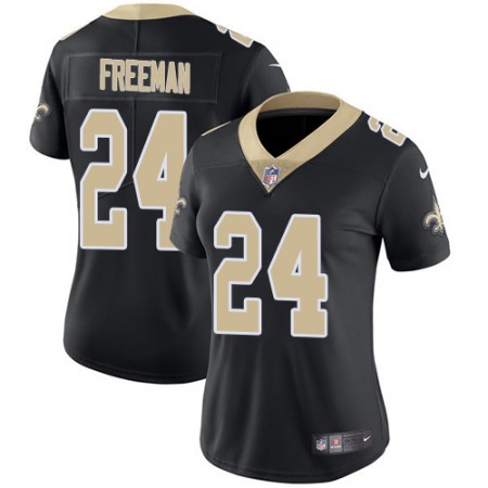 Nike Saints #24 Devonta Freeman Black Team Color Women's Stitched NFL Vapor Untouchable Limited Jersey