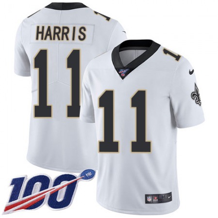 Nike Saints #11 Deonte Harris White Youth Stitched NFL 100th Season Vapor Untouchable Limited Jersey