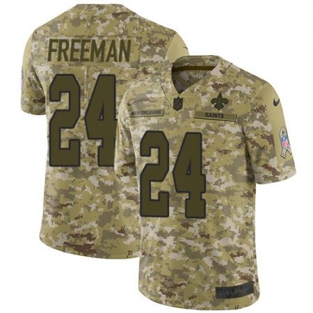 Nike Saints #24 Devonta Freeman Camo Youth Stitched NFL Limited 2018 Salute To Service Jersey